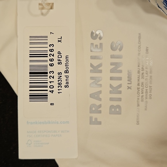 💕FRANKIES BIKINIS💕 Sand String Bikini Bottom  ~ Surfer Dude Print XL NWT - Picture 11 of 11